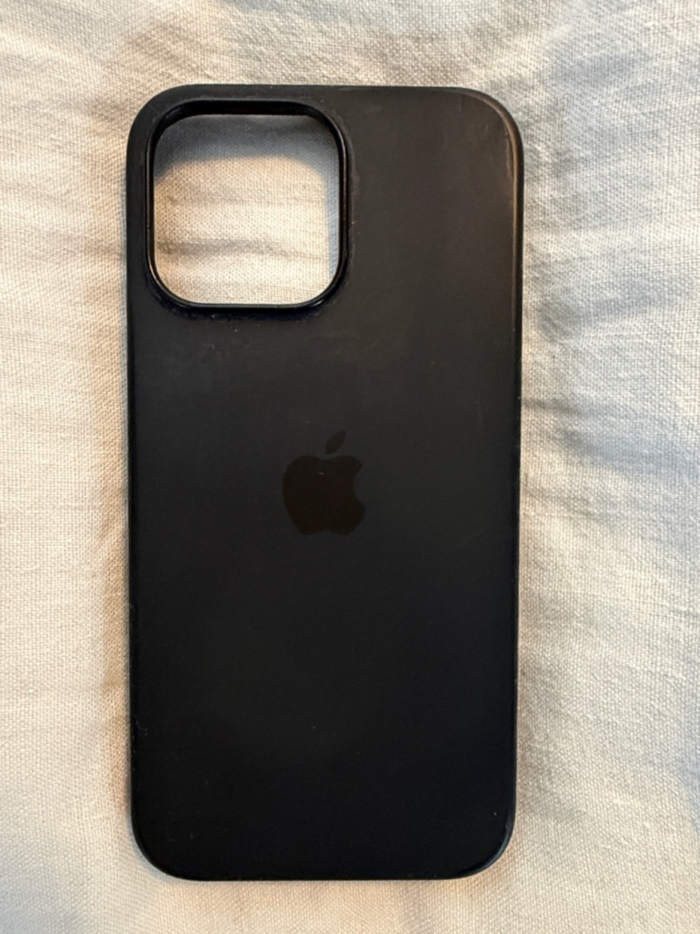 Apple Black Silicone iPhone Case with Apple Logo 14 pro max